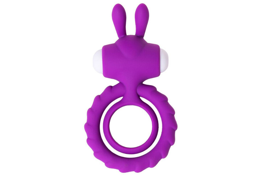 Двойное кольцо на пенис с вибрацией и кроличьими ушками