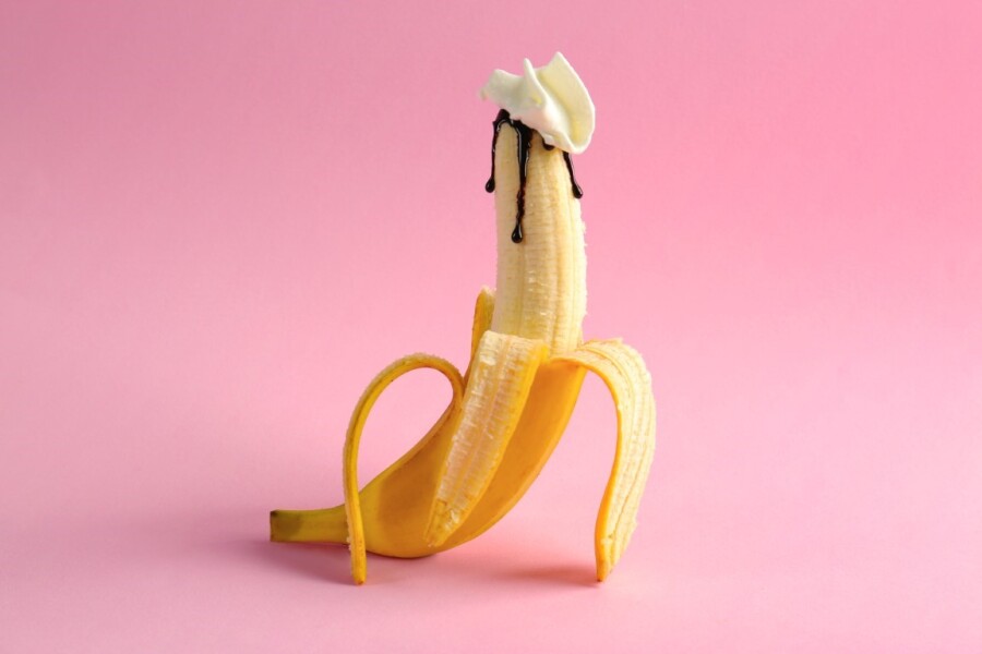 банан со сливками