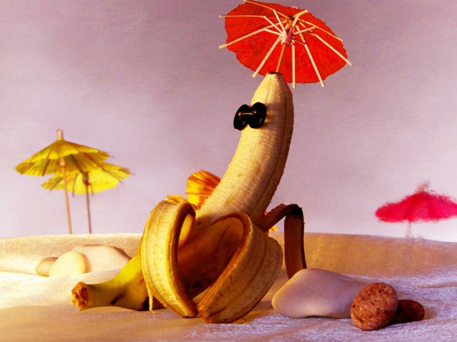 банан на отдыхе