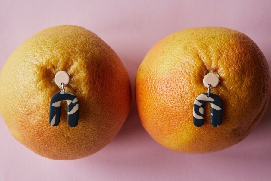 сережки на апельсинках