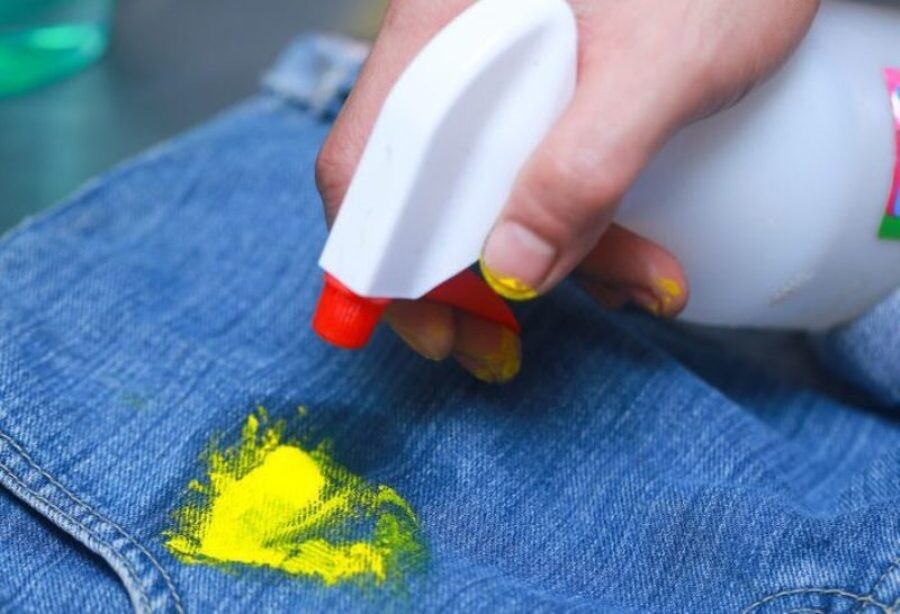 как оттереть краску с одежды