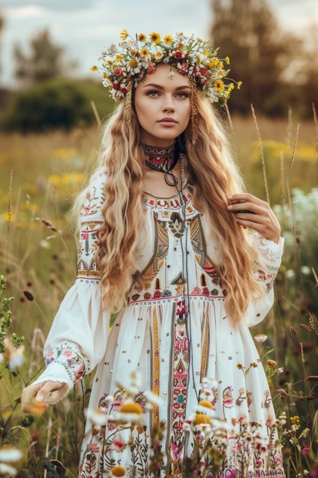 красивая славянская девушка