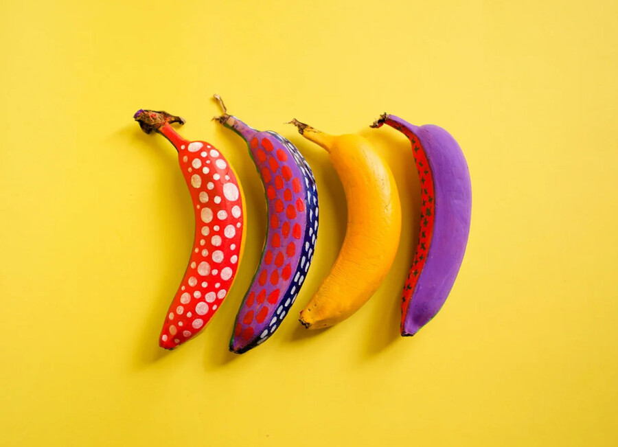 разрисованные бананы