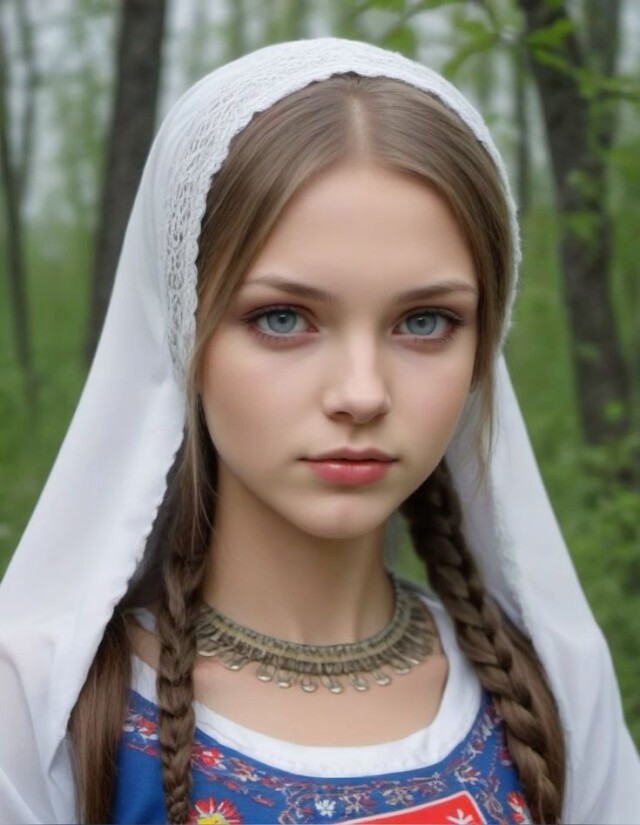 красивая славянская девушка