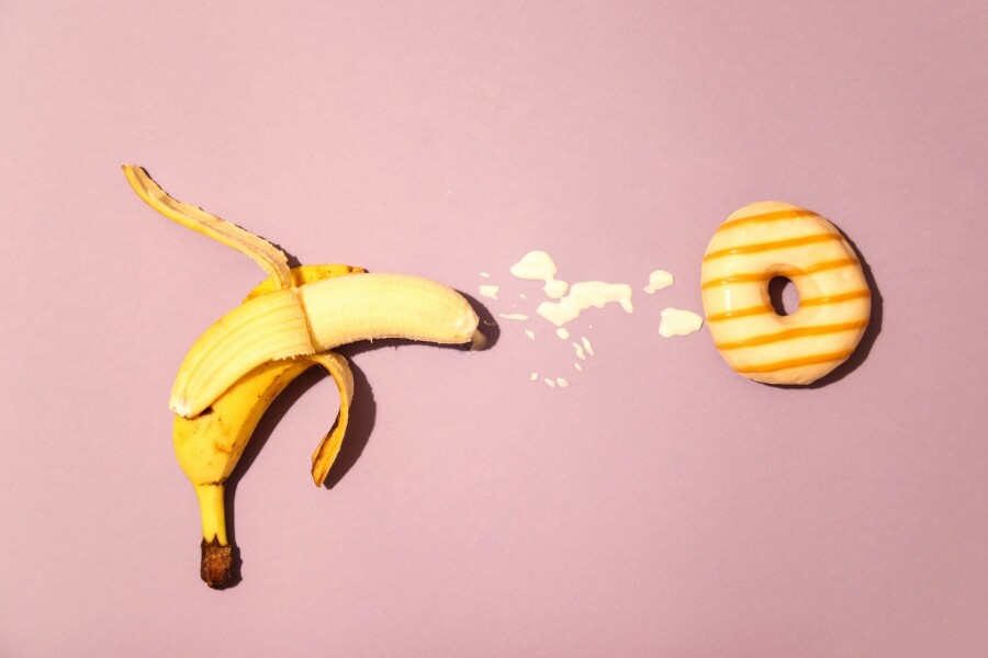банан и донатс