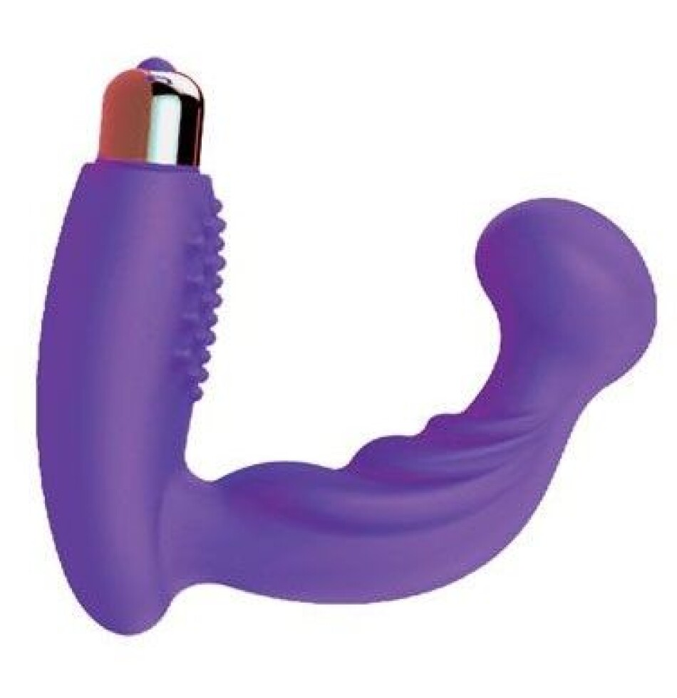 Универсальный массажер с ребристой поверхностью (фиолетовый)