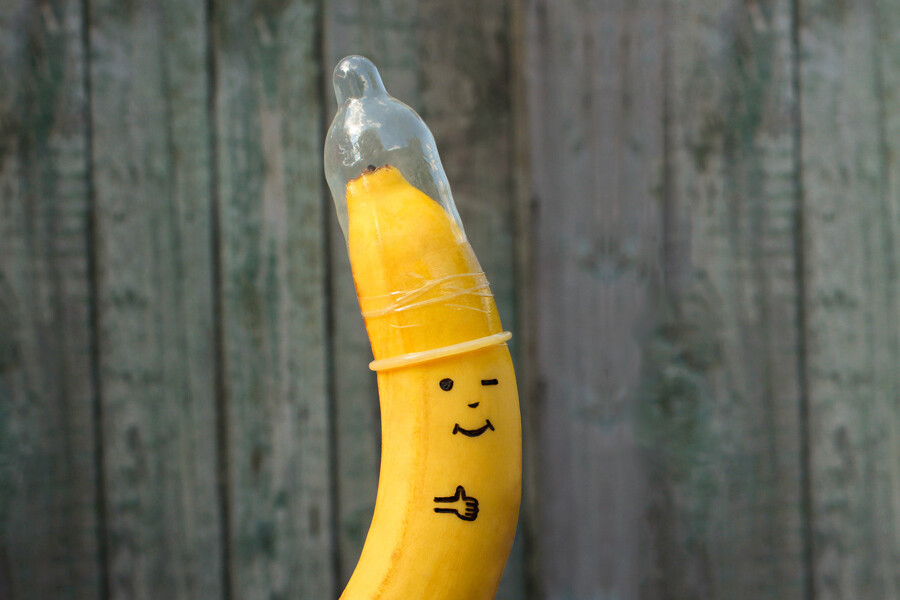 презерватив на банане