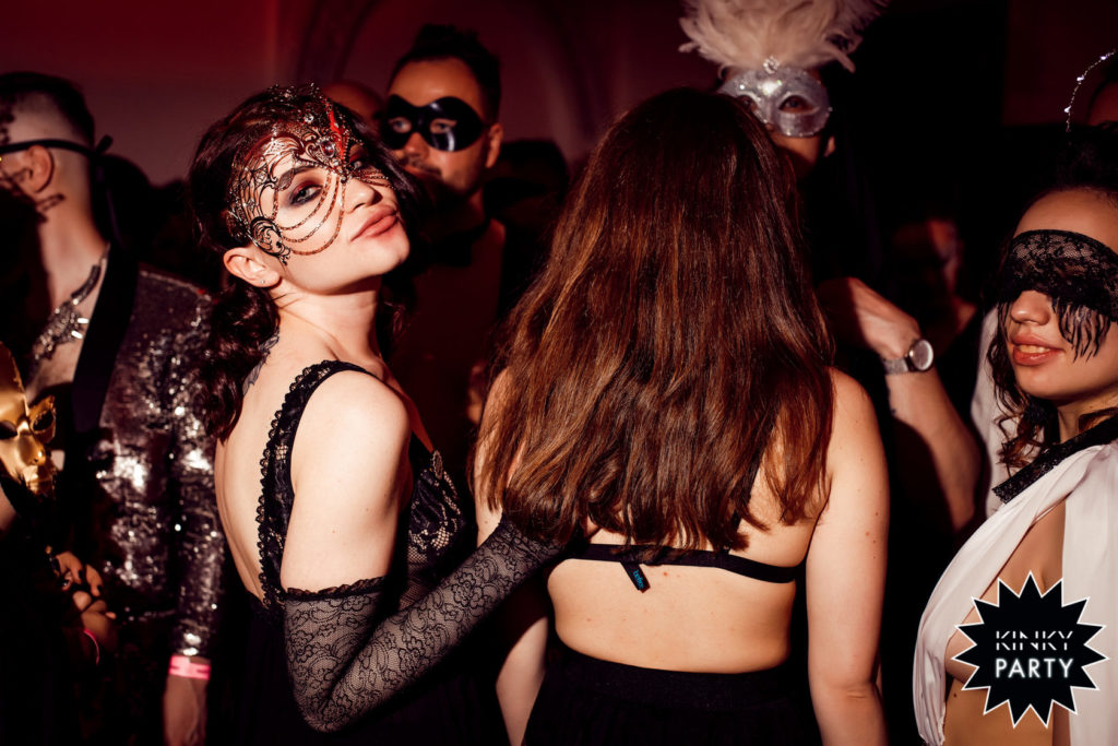 Party shared glasses lesbian