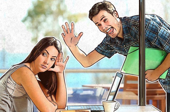 Девушка игнорирует парня