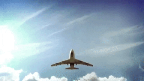 самолет в небе